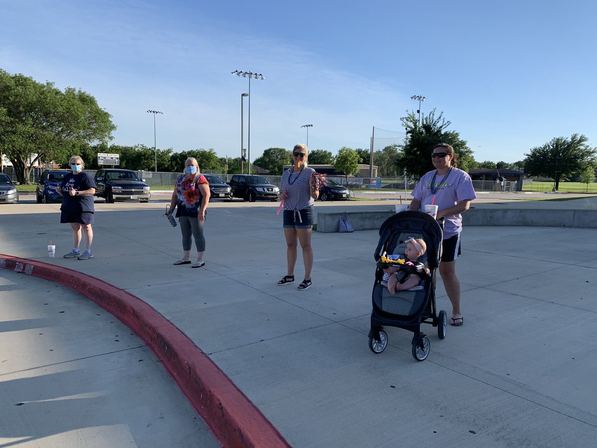 Thank you to the <a href="/KHSIndianNation/">Keller High School</a> staff that came out tonight to celebrate &amp; send off our graduates! 💙💛🎓