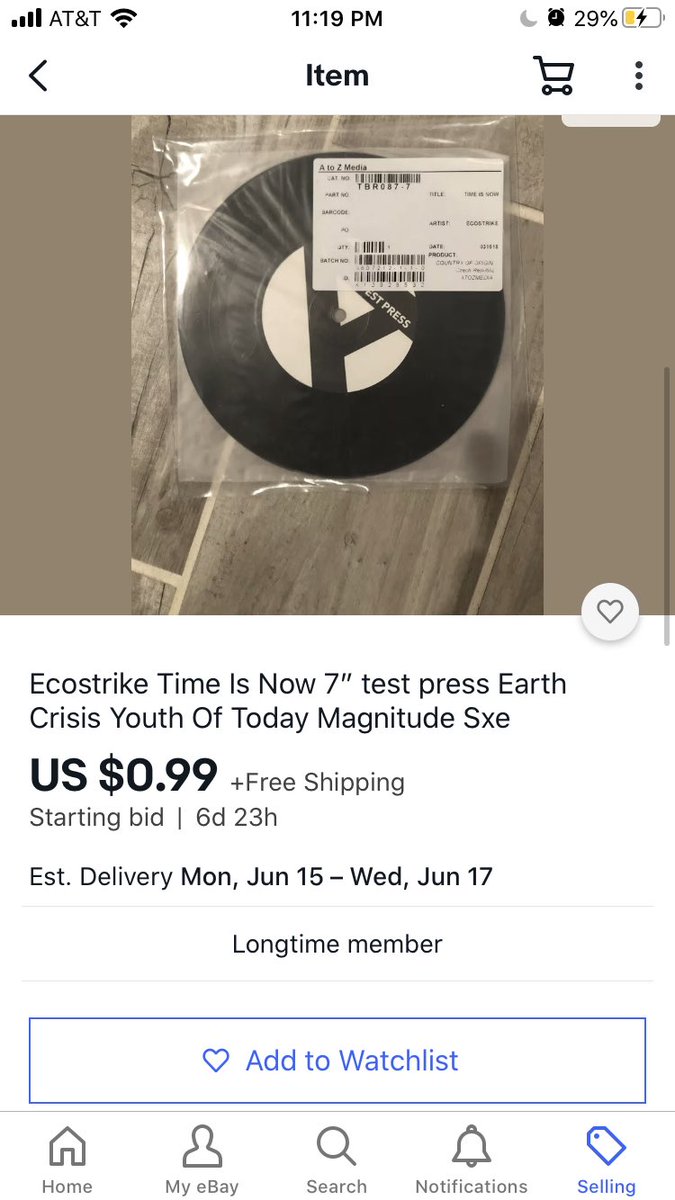 Plead Your Case (@plead_your_case) on Twitter photo Auctioning some rare stuff from the PYC vault / personal collection over the next few days, all of the proceeds will go to the Minnesota Freedom Fund. First up is an Ecostrike - Time Is Now 7” Test press on BBB records.
ebay.com/itm/2546120570… Auctioning some rare stuff from the PYC vault / personal collection over the next few days, all of the proceeds will go to the Minnesota Freedom Fund. First up is an Ecostrike - Time Is Now 7” Test press on BBB records.
ebay.com/itm/2546120570…