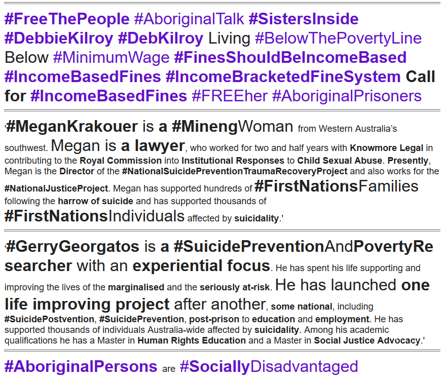 WgarNews's tweet photo. @DaveyJayBlues @LadyPoop2 @lynlinking @GerryGeorgatos @RobRobbEdwards @DebKilroy @JonesHowdareyou @CartwheelPrint @RachelQuayle08 @Michz45 @twtrrr CallFor #IncomeBasedFines | #FreeThePeople | Living #BelowThePovertyLine | LivingBelow #MinimumWage | #FinesShouldBeIncomeBased #IncomeBasedFines #IncomeBracketedFineSystem | #AboriginalPrisoners https://t.co/QGaqAZp9gq
https://t.co/k6E7MR0VDz @GerryGeorgatos Cc @Absurd_Penguin https://t.co/4Mc7Y5eUgb