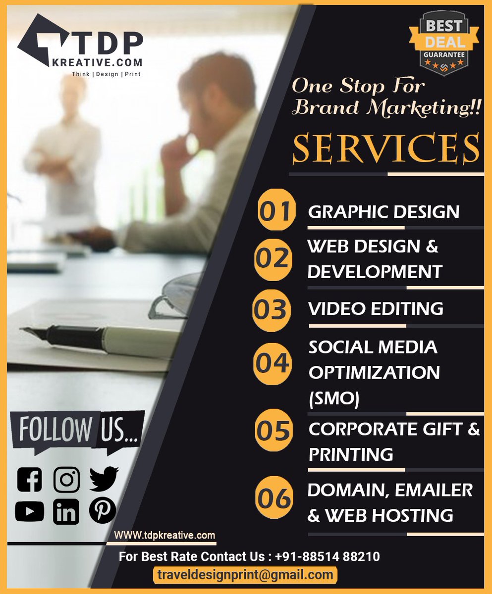 KreativeTdp's tweet photo. One Stop for Brand Marketing !!
#graphicdesign #webdesign #webdevelopment #tdpwork #socialmediaservices #printing #bestservice #tdpkreative #videoediting #travelmarketing #creativedesign #tourismmarketing #destinationmarketing #tourismindustry #ITSolution #brand #marketing https://t.co/v2n6ZuZCwk