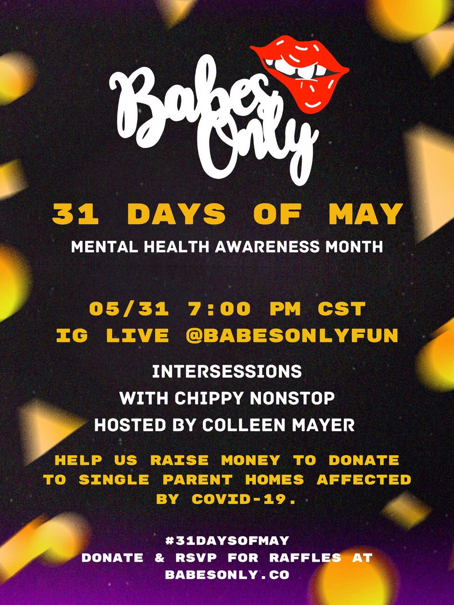eviethecool's tweet photo. extremely excited about the final day of may. 💋
meditation w/ @lululemon 🧡
mental health talk w/ @LilyMercer & @Desire_Renee
happy hour w/ @_mo_mami & friends
organzation talk w/ @inter_sessions / @chippy_nonstop & @_GIANTESS_ 💛
#31daysofmay #mentalhealthawarenessmonth https://t.co/VuVVQ15Z7S