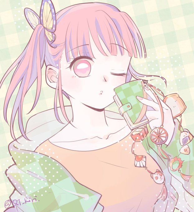 KiRiノ樹さんがTwitterに投稿した栗花落カナヲ(鬼滅の刃)のイラスト。