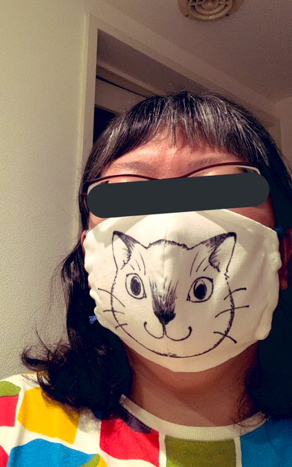 猫マスクのTwitterイラスト検索結果。