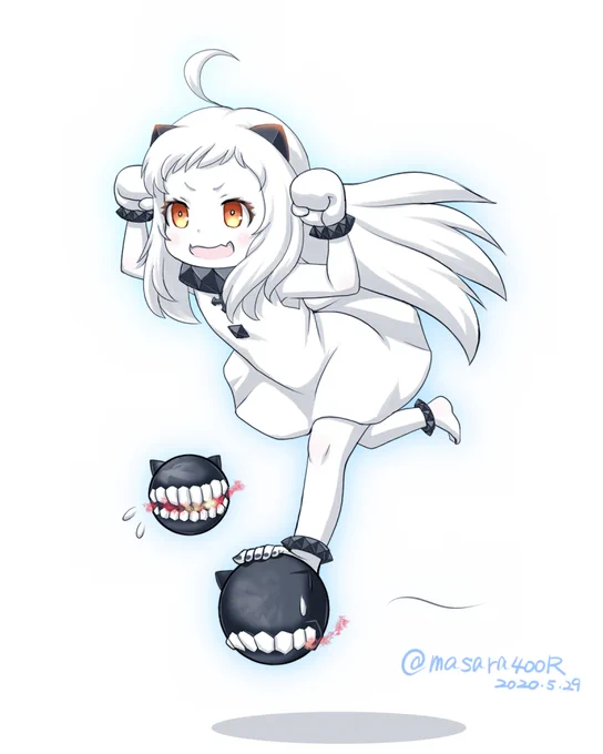 #艦これ版深夜の真剣お絵描き60分一本勝負
#艦これ版真剣お絵描き60分一本勝負_20200529
#北方棲姫
昨日のお題
コロンビアポッポちゃん 