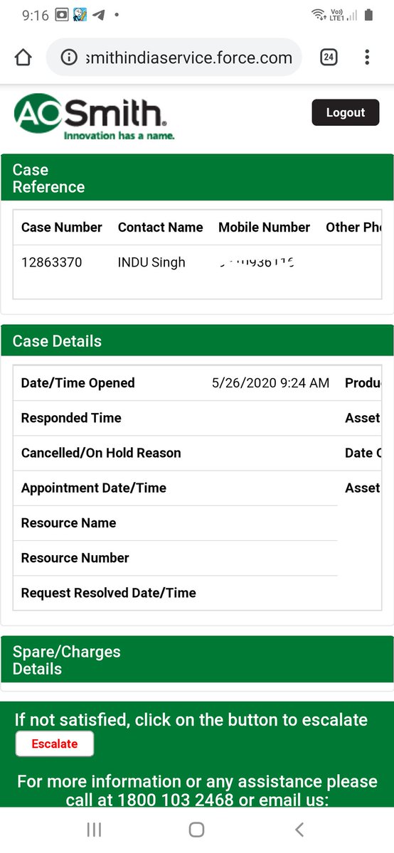 <a href="/AOSmithHotWater/">A. O. Smith</a> Can you help on this? Even after 4 days and number of fellowup still no response.  Are we really dealing with AO Smith?