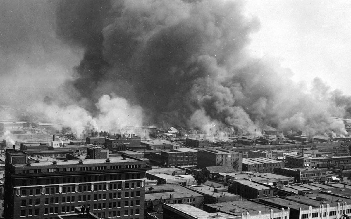 Groups of white Tulsans—some deputized and given weapons by the city—committed many acts of violence against Black ppl. 1,256 houses were burned; 215 others were looted but not torched. 2 newspapers, school, library, hospital, churches, hotels, & many other Black-owned businesses