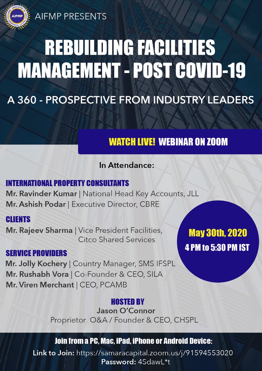 AIFMP1's tweet image. Join today to hear from the Industry experts. #AIFMP #facilitiesmanagement