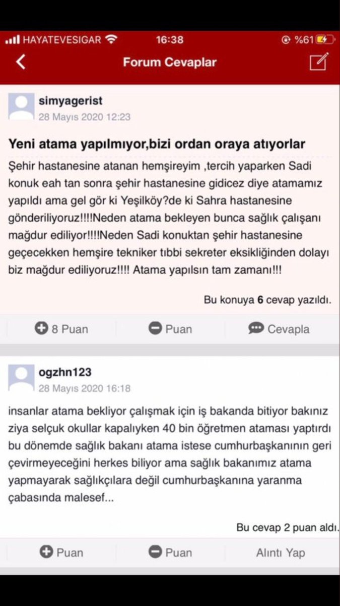 Bizi emeklerimizi caba ve cirpinislarimizi kimse gormuyor duymuyor mu!!!
<a href="/drfahrettinkoca/">Dr. Fahrettin Koca</a>