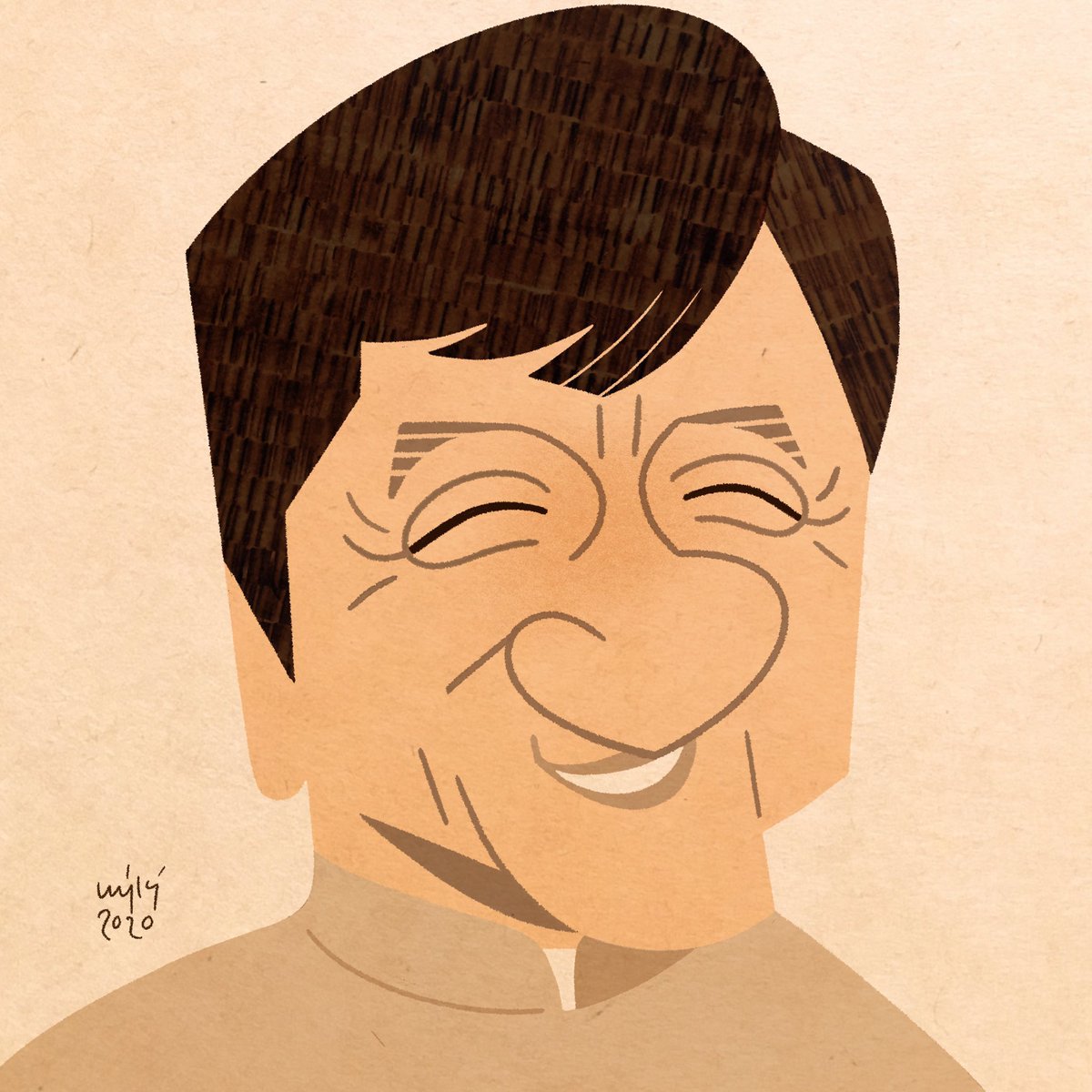 ポートレーターmiki V Twitter ジャッキー チェン Jackie Chan ジャッキーチェン Jackiechan Illustration Caricature イラスト 似顔絵 ポートレーターmiki