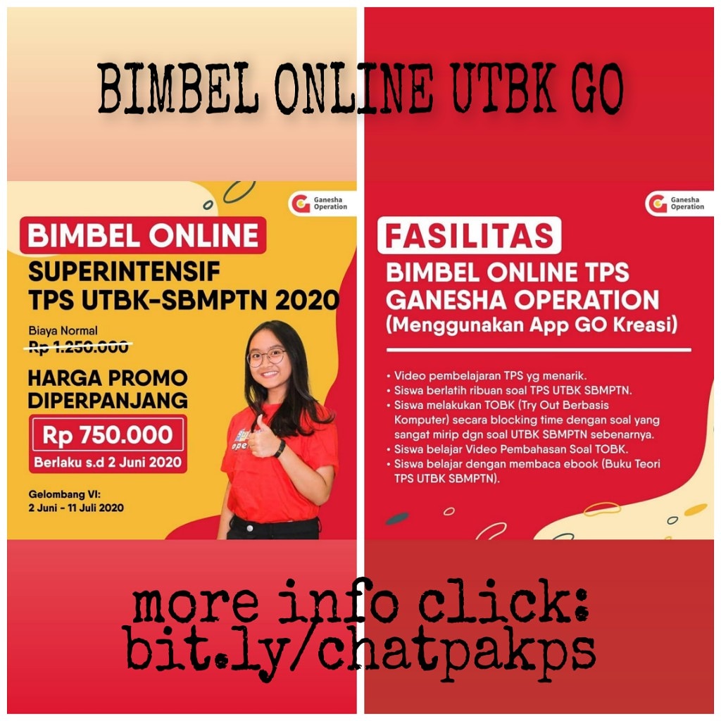 PanduMath22's tweet image. Yuk yg mau lolos #utbk2020 #utulUGM #SIMAK_UI yuk gabung ke Bimbel terDASYAT se Indonésia #GaneshaOperation 🤩😍😁👍

Info lebih lanjut klik link bit.ly/chatpakps 

#SBMPTN2020
#utbk2020 
#utulUGM2020
#SIMAK_UI2020
#GaneshaOperation