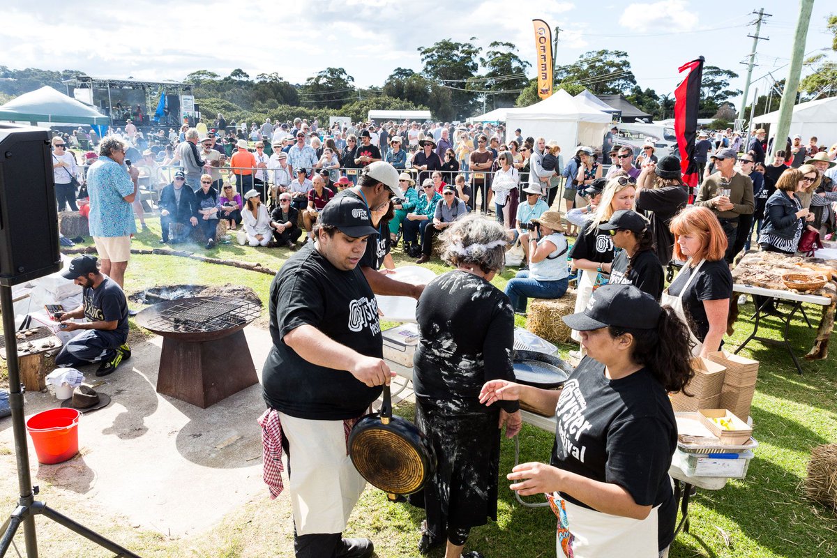 Help us celebrate Yuin culture alongside the local aboriginal community. Witness the preparation of oysters, abalone, bimbalas and mullet, all on the fire-pit which has the spirit of welcoming everyone for a feed!