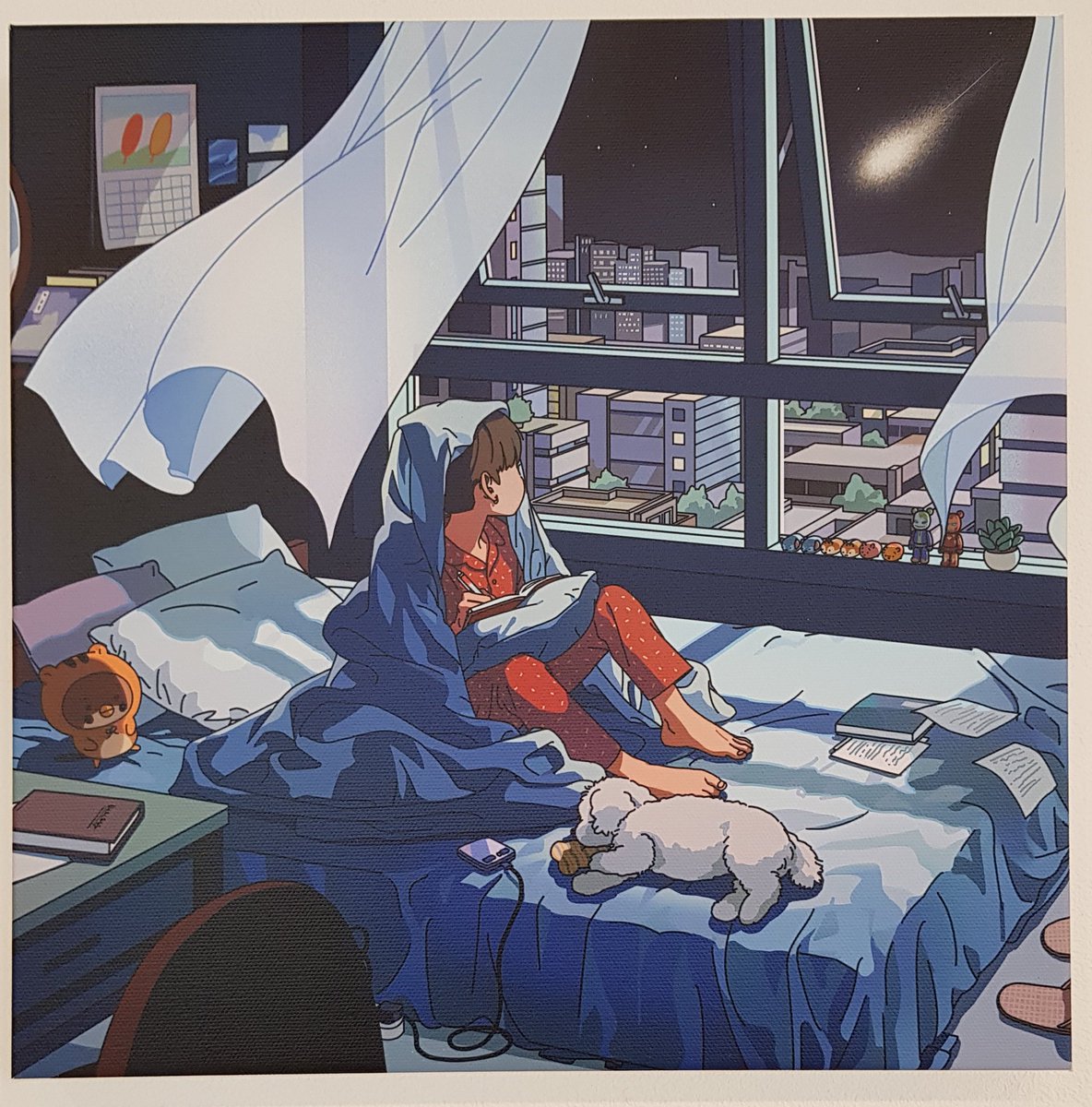 sparrowattack's tweet photo. 할미새님(@chamsaem0ther) 그림 크게 전시회로 보니까 더 좋다ㅜㅜㅜㅜ #박우진 #PARKWOOJIN https://t.co/b6JNLI3w8U