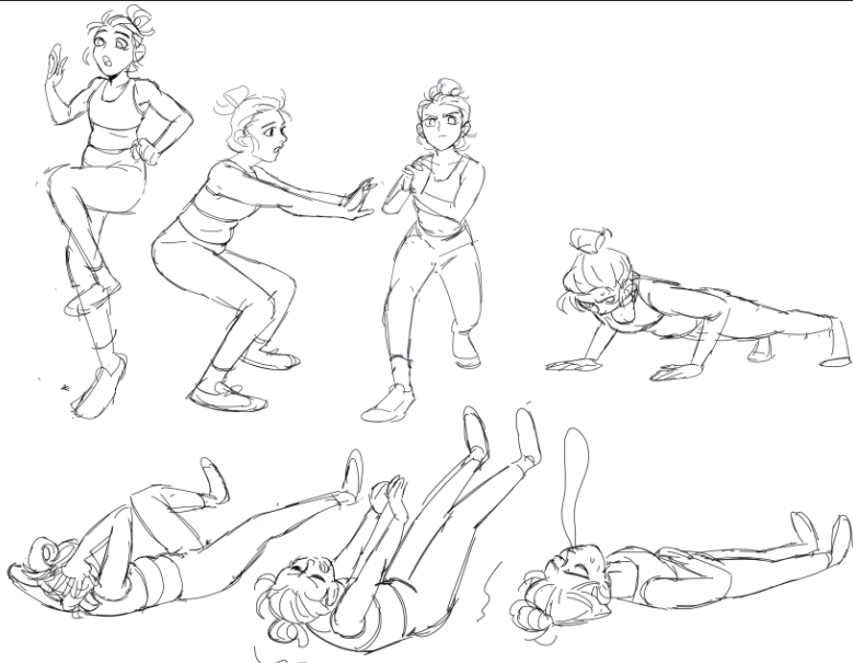Doodling about my workout after working out 