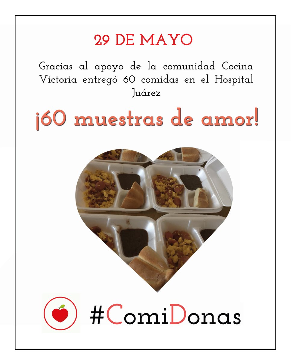 comidonas's tweet image. Tú también puedes ayudar #DesdeCasa a los #HeroesSinCapa que son la nuestra primera linea de batalla contra el #COVID19mx. 

Con $50 aportas una comida completa para el personal del  @HospitalJuarezM   

#AmigosDelJuarez
#Ciudadanos 
#JuntosPodemos