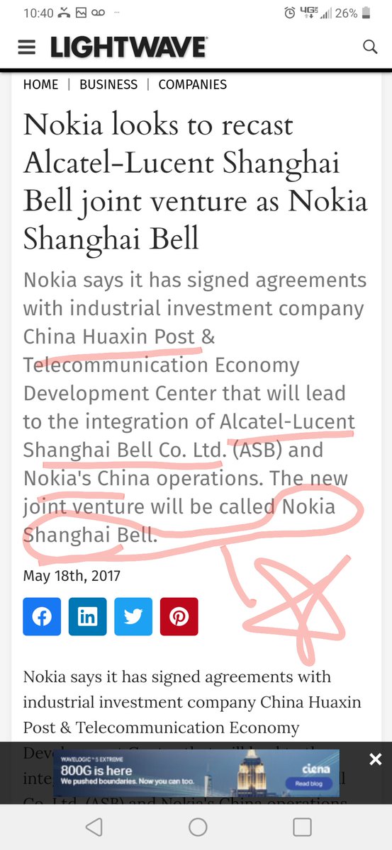 $HDii everyone want to know about the Nokia deal. Its real!!! Expected to close in July. Lets start on CINtel website. You can see how Shanghai Bell was formed. Then if you read this article you can see how Nokia Shanghai Bell is forming. https://www.lightwaveonline.com/business/companies/article/16673992/nokia-looks-to-recast-alcatellucent-shanghai-bell-joint-venture-as-nokia-shanghai-bell