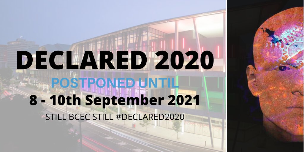 ANZDA_delirium's tweet photo. We regret that due to the ongoing restrictions we have had to postpone #DECLARED2020 ๐
The conference will now be held Sept 2021 in Brisbane โ๏ธ
Speakers and delegates will be contacted in due course #delirium
https://t.co/4V6lmKPwUj https://t.co/iun3IwA3r7