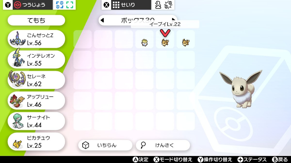 藤咲緋音 ビクティニさんから 色イーブイもらったの ありがとうなの ポケモン剣盾 Nintendoswitch