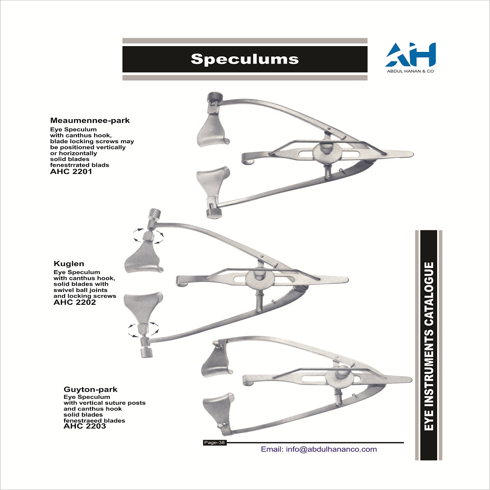 AbdulHananCo's tweet photo. Speculums, 
Eye (Ophthalmic) Instruments,
Abdul Hanan &amp; Company,
For more information and quotations, please contact us.
Email: abdulhanancompany@gmail.com
https://t.co/Y6nHeTo0YS
#abdulhanancompany #oftalmologia #oftalmologo #oftalmology #Ophthalmology #ophthalmic #cirurgia https://t.co/2KwbMXmPqA