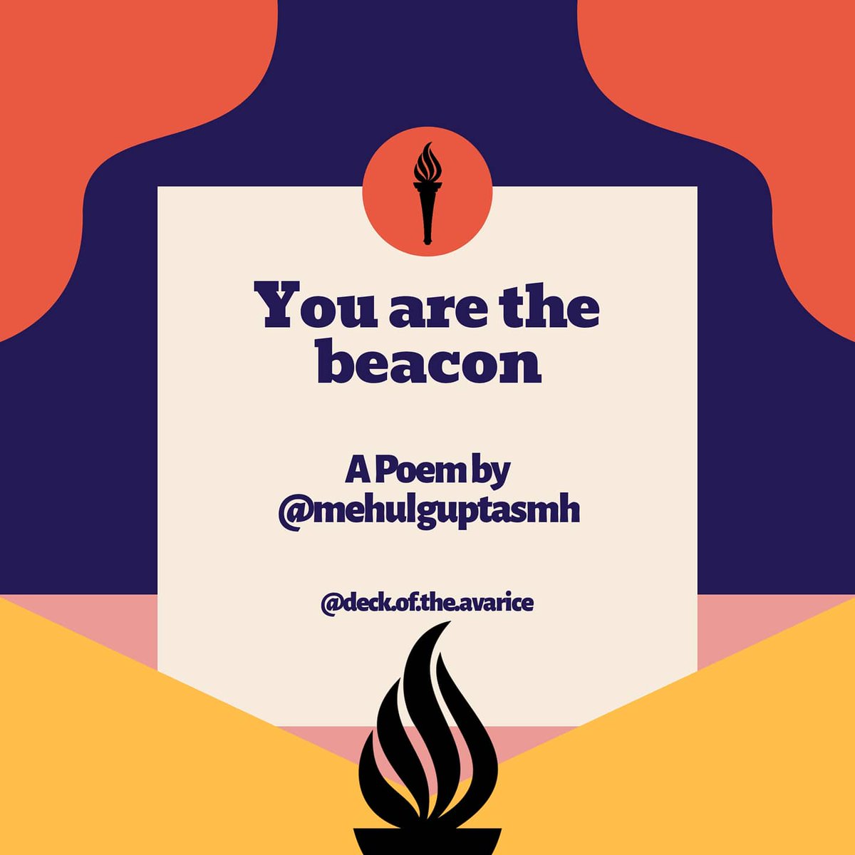 AvariceDeck's tweet photo. You are the beacon
A short poem by @mehulgupta85
The poem is about us. People we see who defied what was just everyone did. They found a place they wanted to be, and made way for themselves. Not just for them, but for those who had dreams which defied our daily lives.
#RoadTo10k https://t.co/01i9VflBa6