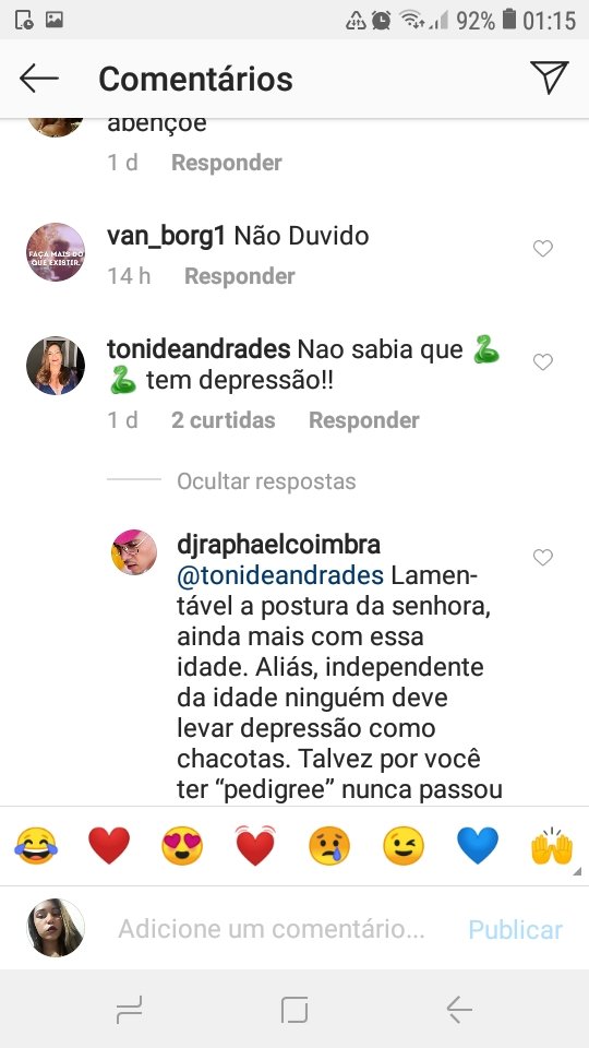 FNadja3's tweet photo. Mãe de @Caiqueaguiarof fez esse comentário no Instagram 
Nadja está com depressão #respeitemnadjapessoa #respeito #nadjapessoa https://t.co/XXtq8jbEou