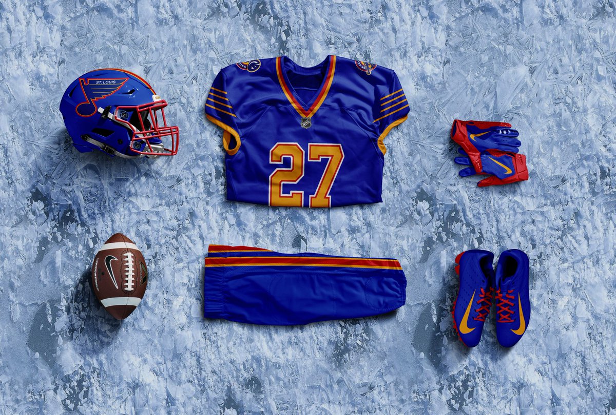 St. Louis Blues football uniforms! - NHL x NFL (3/31) - #stlblues