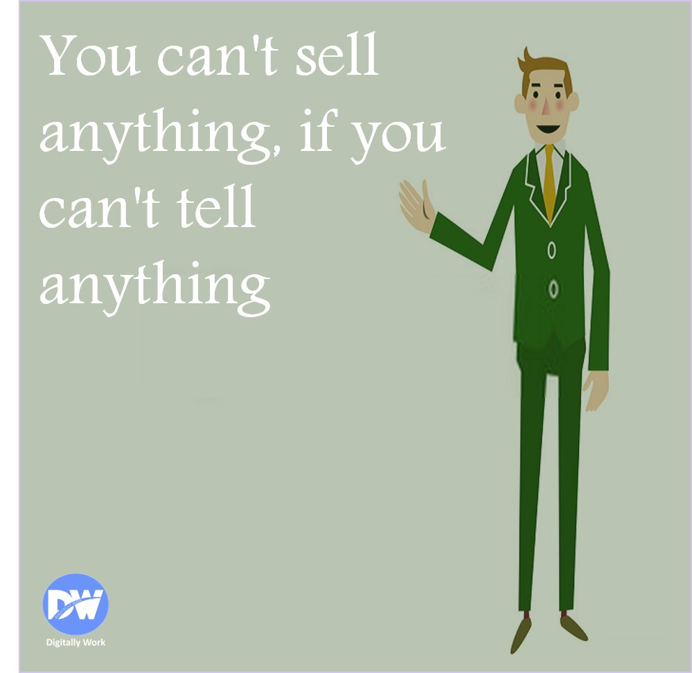 digitally_work's tweet photo. "You can't sell anything if you can't tell anything"
#DigitallyWork #DigitalMarketing #SaturdayMorning #SaturdayMotivation #SaturdayThoughts #SaturdayMood #SaturdayVibes #SEO #SMO #socialmediamarketing #SocialMediaCompanies #searchengineoptimization #TwitterTrends #PositiveVibes https://t.co/7orTUY6sol