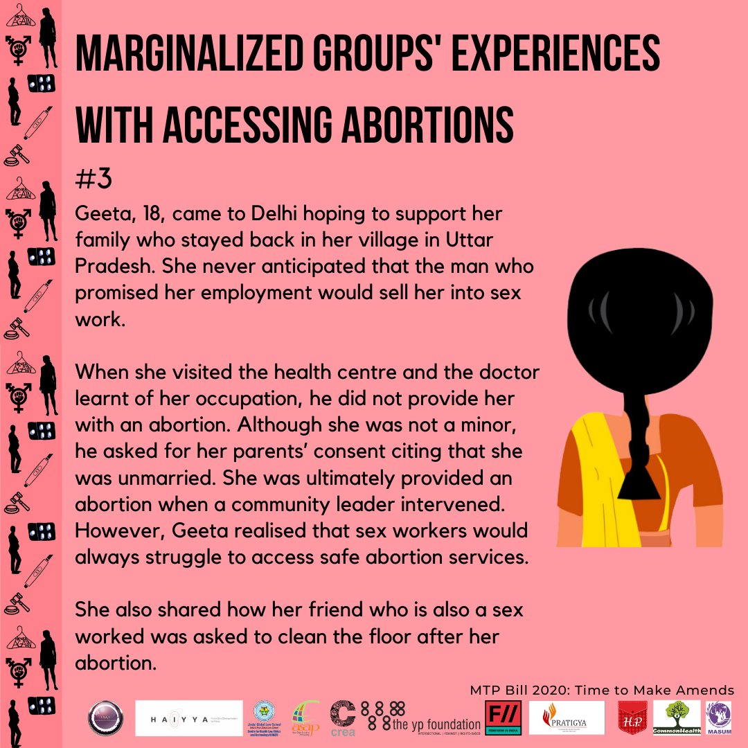 ThinkCREA's tweet photo. Such intersectionalities only add to the existing hurdles, making it even more difficult for marginalized communities to access the best quality of #SRH services.
👇Understand the experiences of #AbortionAccess among marginalized groups in India.
#TimeToMakeAmends
(2/2) https://t.co/b3LiezsltO