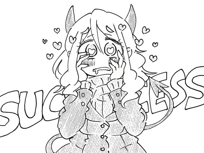 誰か一人は必ず性癖にぶっ刺さる娘が出てくることで今話題のゲーム「ヘルテイカー」より、好色悪魔のモデウスちゃんを描きました。 