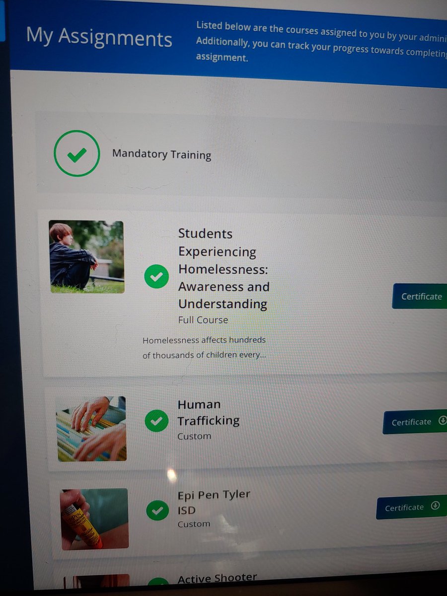 MrsWhite_Music's tweet photo. I'm being proactive and beginning with the end in mind! 2020-2021 Safe Schools and Cyber Security trainings are complete! Woohoo!!
@austintylerisd 
#AustinGoing4Gold #TylerisdFineArtsRule #FW2 https://t.co/QYfnvKaXdS