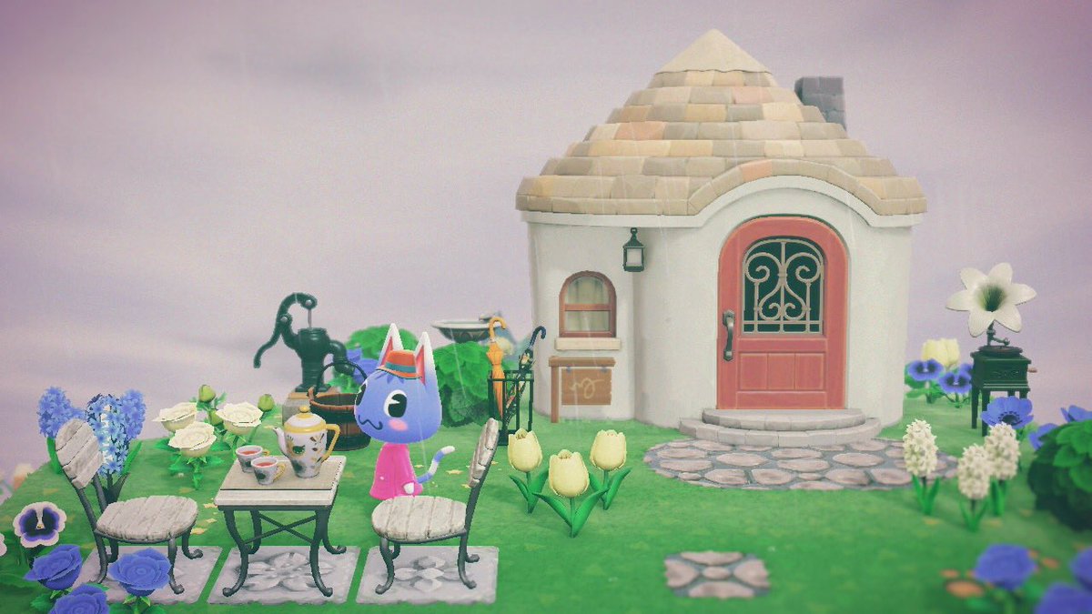 たかこ 紫陽花を待つブーケのお庭 どうぶつの森エクステリア あつ森 あつまれどうぶつの森 あつ森写真部