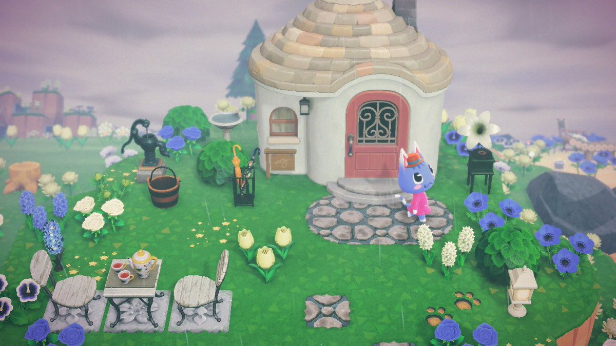 たかこ 紫陽花を待つブーケのお庭 どうぶつの森エクステリア あつ森 あつまれどうぶつの森 あつ森写真部