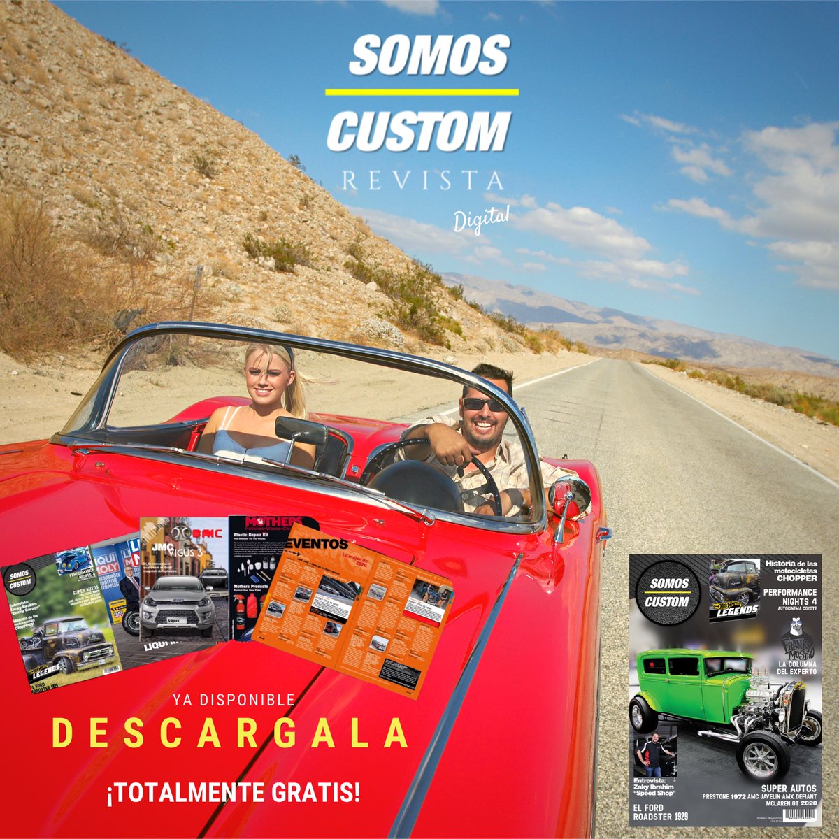 Somos_Custom's tweet photo. Les presentamos nuestra primer Revista Oficial #SomosCustom
Descárgala gratis! en este link 
👉  https://t.co/cZQiNZ8Z1Q 👈
Agradecemos a nuestros patrocinadores y consejeros editoriales @frankymostro @Speedshop_mx @Fer_MillerH1 @Mothers_Mx @tu_discovery @BAIC_MEXICO @monchobetan https://t.co/fnHKwzWGo2