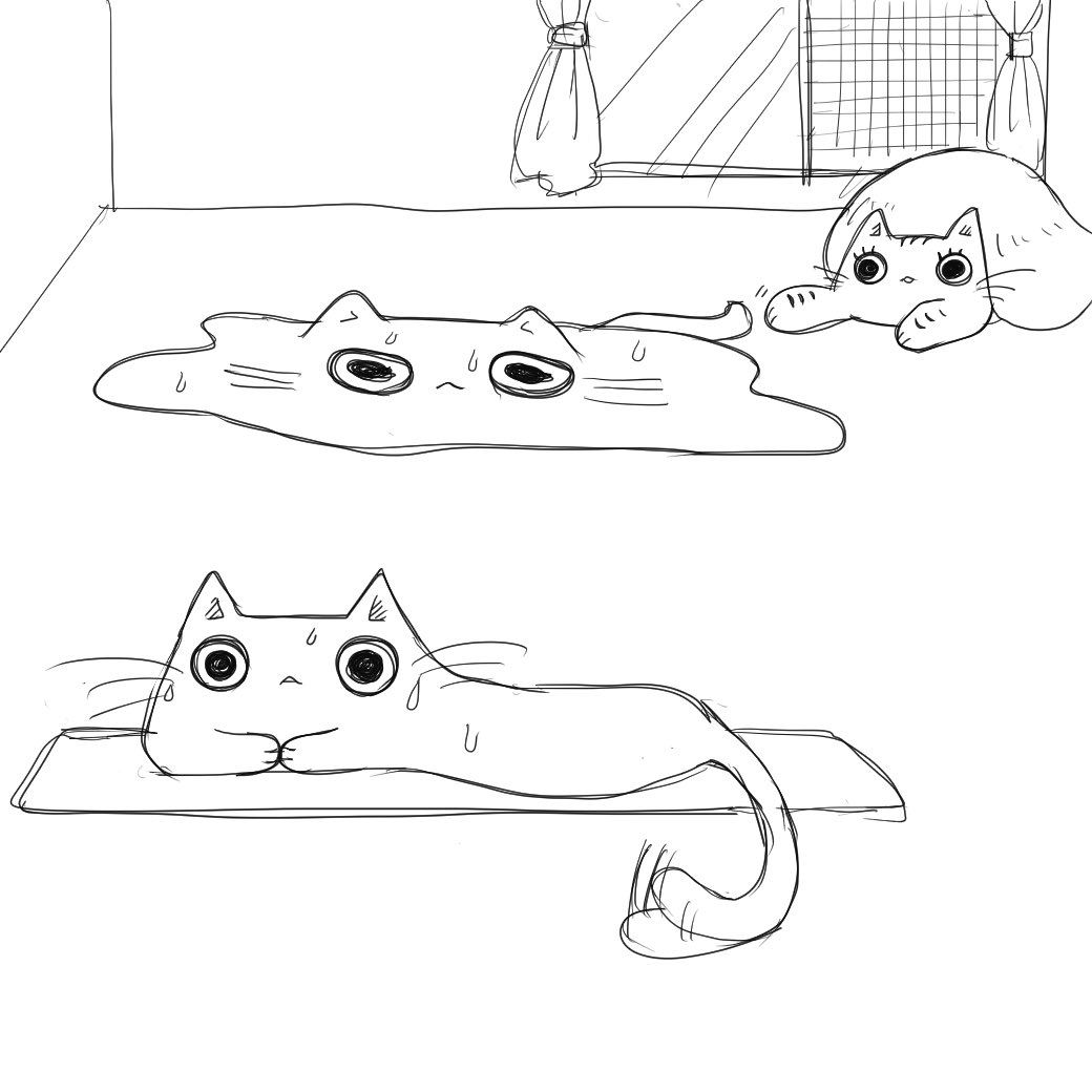 伸びる猫 伸びる猫