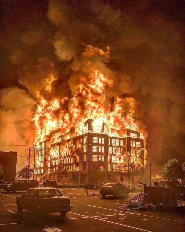 The fire that started it all, in Minneapolis, MN (photog unknown to me)