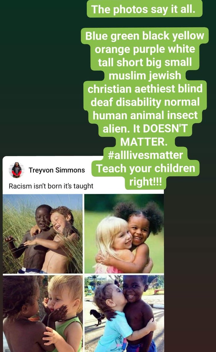 GJC_Productions's tweet photo. #AllLivesMatter #BlackLiveMatter #BlacklivesMaters #NoRacism #religions #color #DifferentTogether #LivesMatter #WereAllInThisTogether #Peacefulprotest #Peace #love #heaven #heavenonearth https://t.co/1eem4RMQSX