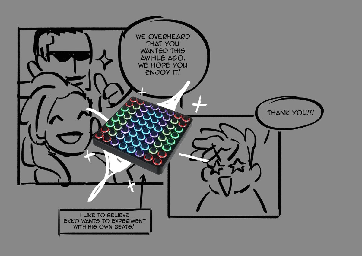 ekko bday bonus:
what i think the true damage crew would gift ekko 