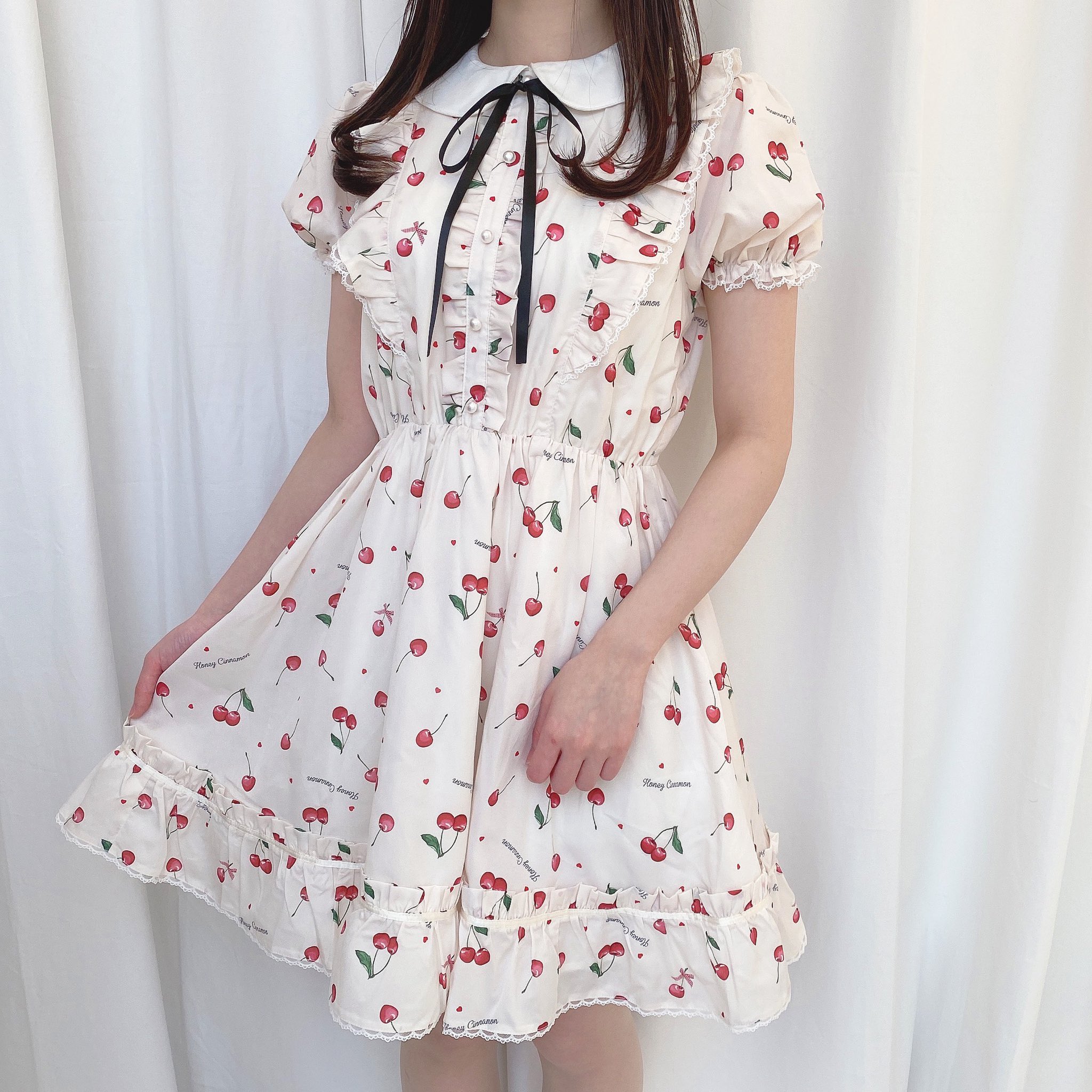Honey Cinnam ハニーシナモン チェリー柄 ワンピース水着 Honey Cinnam ハニーシナモン チェリー柄 ワンピース水着