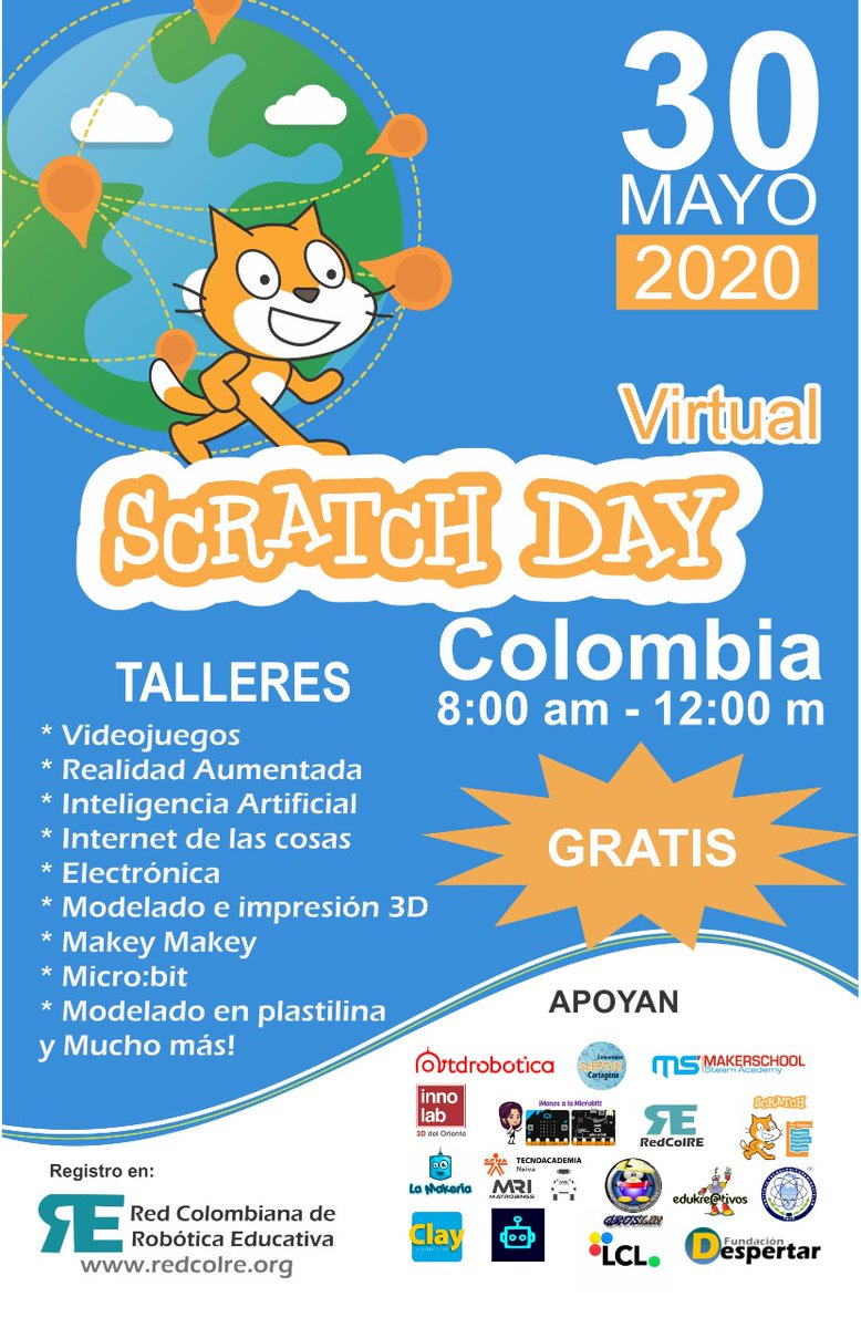 johnfmontes's tweet photo. Hoy 30-Mayo tenemos nuestro Encuentro Educativo #ScratchDayColombia2020 Más info. consulte aquí: https://t.co/MXnbhcCh5A ¡#SomosRedColRE!  ¡Te esperamos! @redcolre @ColombiaScratch @scratch @ScratchLATAM 📲🇨🇴👍 @Scratchalsur @aromydref @BobElCurioso1 https://t.co/XtaRmIWbXA