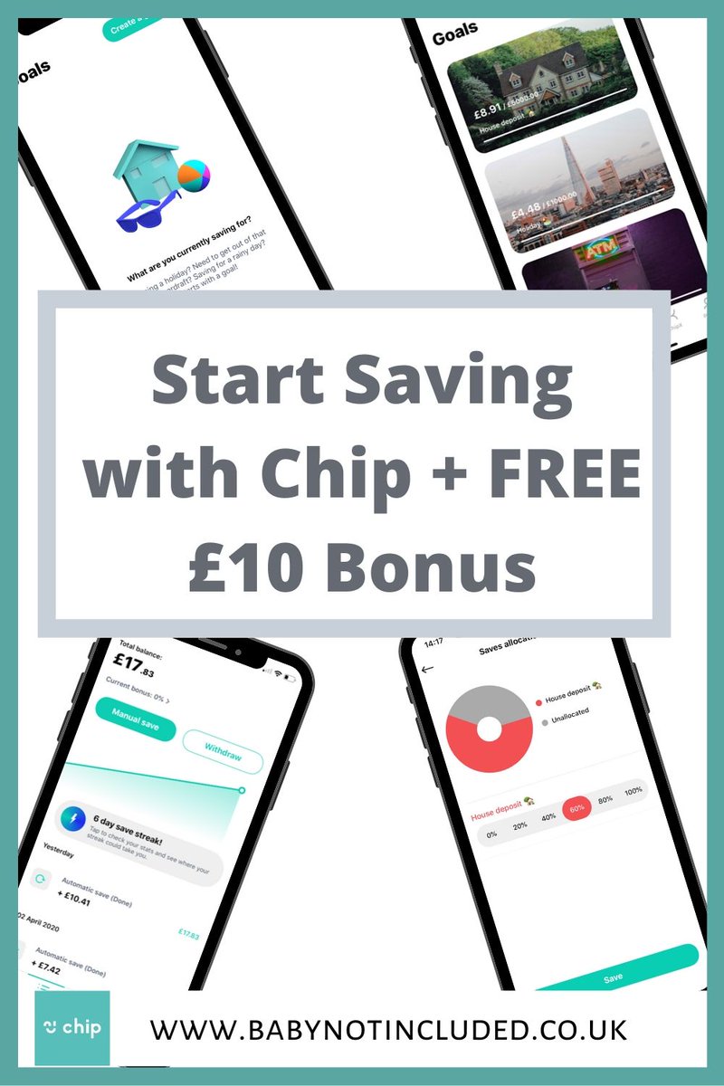 babynotincluded's tweet image. [AD] Set up an Emergency Fund with @Get_Chip App. Easy to set up and use to save small manageable amounts towards a goal of your choice! Sign up and get a £10 Bonus babynotincluded.co.uk/set-up-an-emer…  #getchip #moneysaving