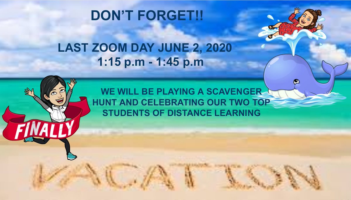 msconstuble's tweet image. Worked on our end of the year scavenger hunt for our last zoom next week. It was so much fun to collaborate on this! #engage #learningisfun #collaboration #BitmojiClassroom @BitMoji4U