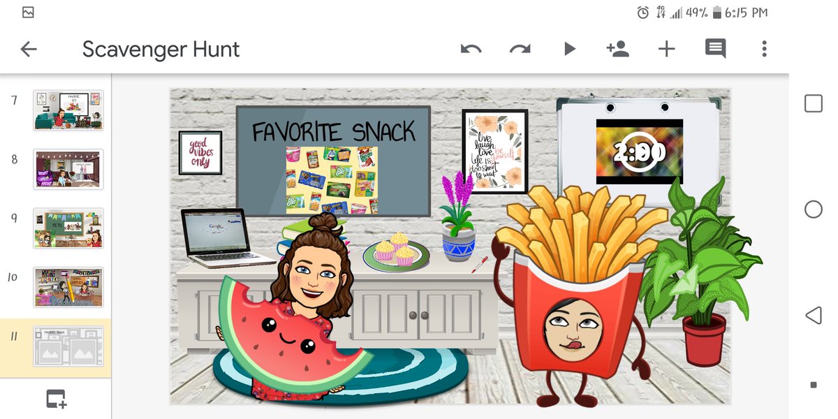 msconstuble's tweet image. Worked on our end of the year scavenger hunt for our last zoom next week. It was so much fun to collaborate on this! #engage #learningisfun #collaboration #BitmojiClassroom @BitMoji4U