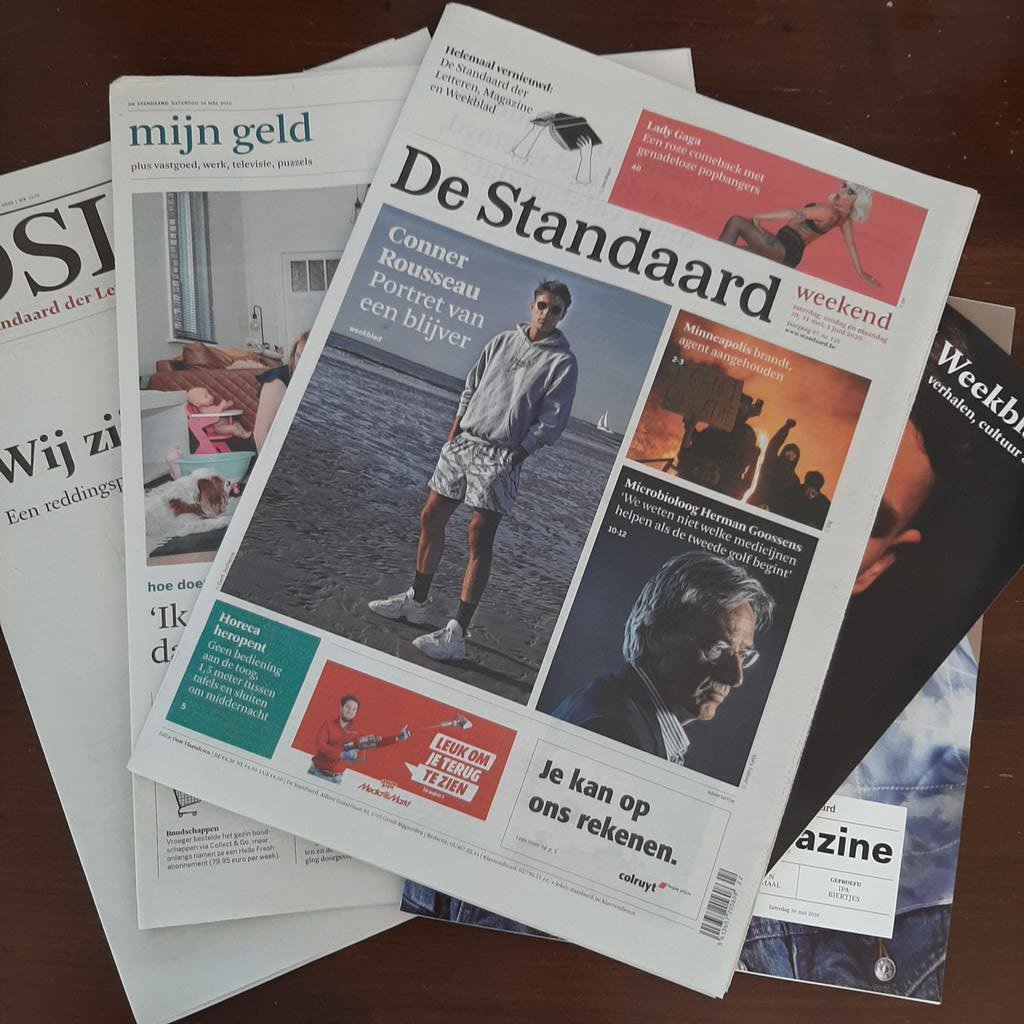 Al weken niet meer bij de krantenboer geweest? Er was nooit een beter moment voor een exitstrategie. Prachtig designwerk van Gert, Jan en Guinevere