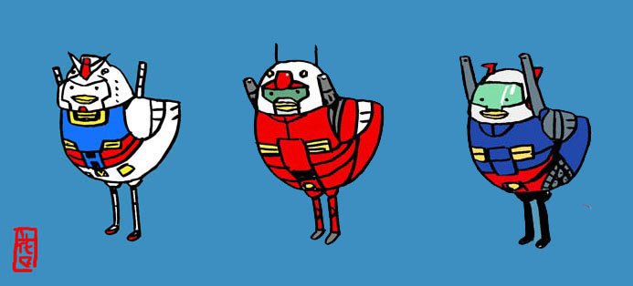 #自分の絵柄でガンダムを描く

#かものはしヒーローズ
#小鳥ヒーローズ
#かわうそヒーローズ
#流れ星 