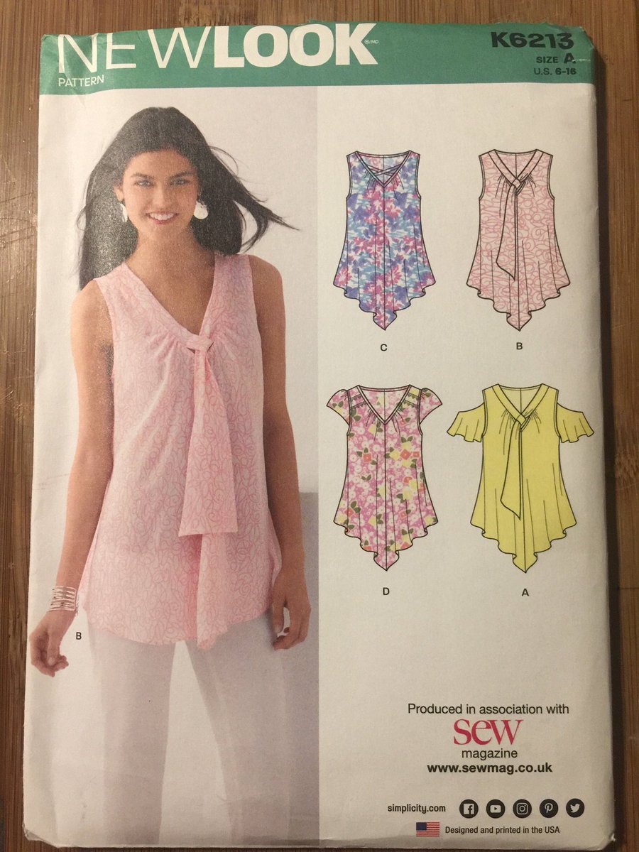 WatsonsVintage's tweet photo. THIS IS THE PERFECT SUMMER BLOUSE SEWING PATTERN. Available in my #etsyshop: Uncut 2018 New Look Sewing Pattern No K6213 for Four Styles of Ladies Longline Handkerchief Style Blouses -#Sizes6-16 - Supply https://t.co/GDoiUzjYbK #NewLook #SewingPattern #HandkerchiefBlousePattern https://t.co/mWeHjqbpte