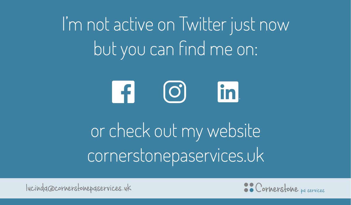 Lucinda Reed: Business and personal admin support tweet media