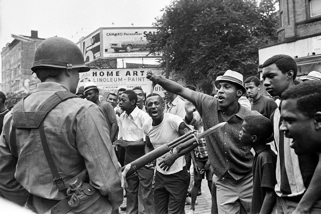 Newark, NJ, 1967 Newark riots was one of 159 riots that swept cities in the United States during the "Long Hot Summer of 1967". (Welp. Guess that’s every summer.) 2 officers beat and arrest a Black cab driver. 4days of rioting, looting, and property destruction, 26 dead.