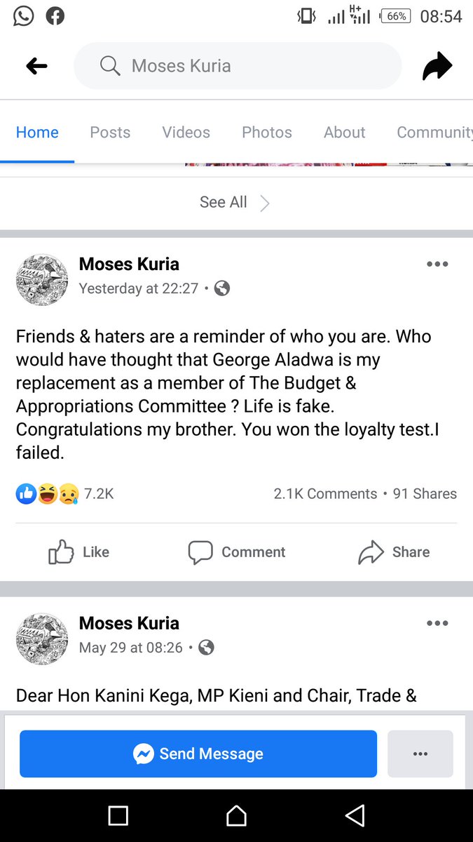 Moses Kuria am not your equal!!
I have been sworn in a record EIGHT times unlike you who was voted by NOBODY.