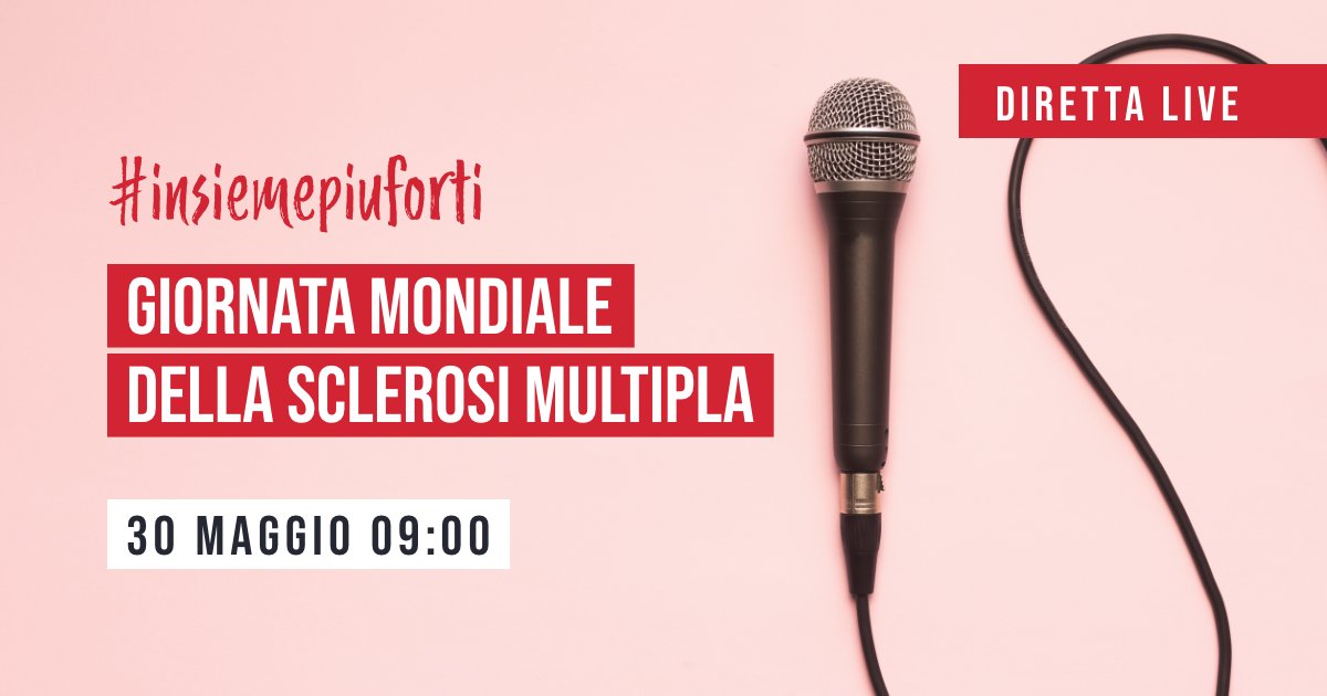 aism_nazionale's tweet photo. Buona #GiornataMondiale della #sclerosimultipla a tutta la nostra comunità. Seguiteci in diretta su Facebook e YouTube con tanti interventi significativi. E nei prossimi giorni numerosi appuntamenti di ricerca, diritti, salute, per Settimana Nazionale. https://t.co/nkbYsmY6Ia https://t.co/sEmJ71WX0y