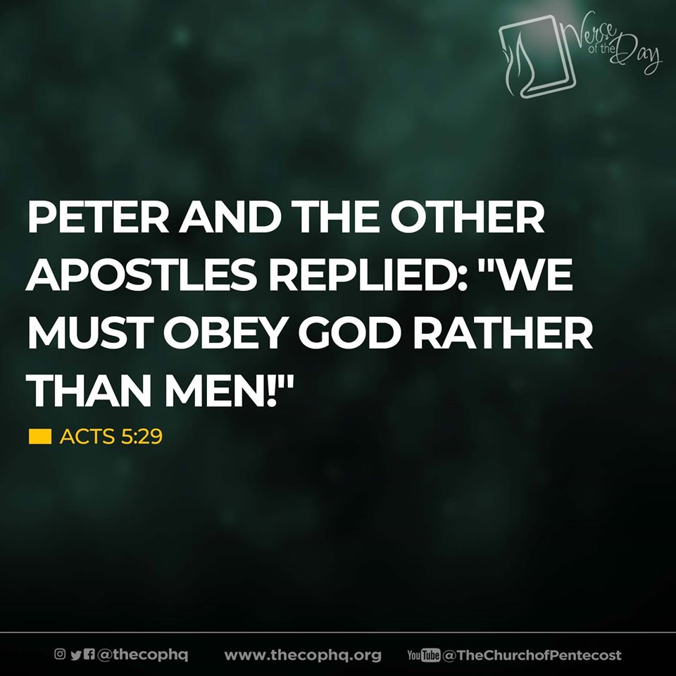 thecophq's tweet photo. Verse of the Day - Acts 5:29
#PossessingtheNations
#AGloriousChurch https://t.co/tFhAZxNLSu