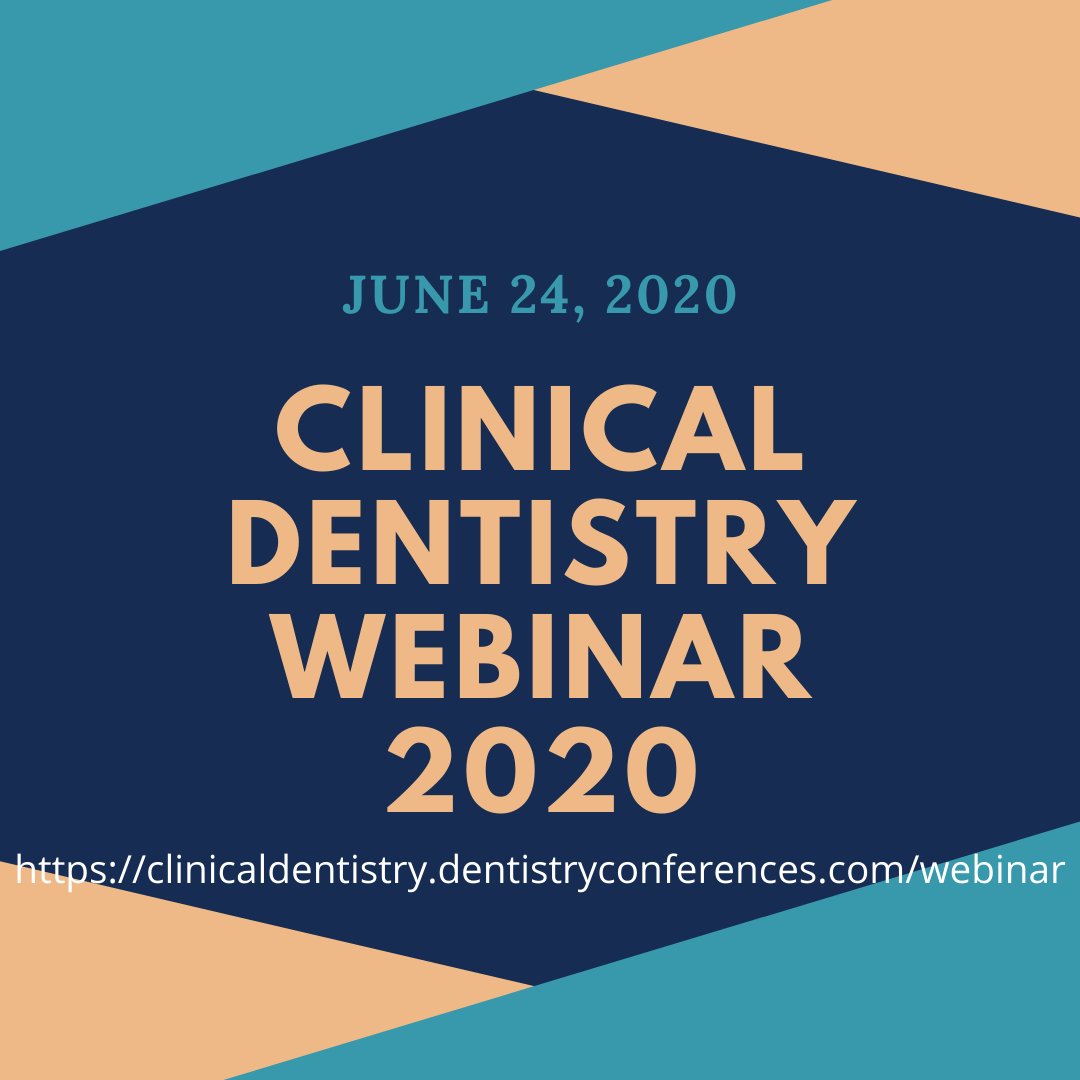 lene_shopie's tweet photo. https://t.co/pCSPO9plpB
Maintain social distancing and attend Clinical Dentistry Webinar 2020 on June 24, 2020
Stay safe at home and share your dental research globally!!
#webinar #dental #dentistry #oralhealth #cosmeticdentistry #restorativedentistry #maxillofacial https://t.co/7D74GkSaGy